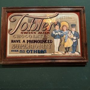 Tolber Swiss chocolate adverting mirror